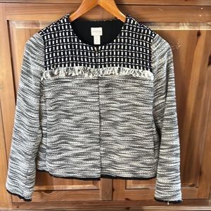 Chico’s novelty piece fringe jacket. Size 1 medium
